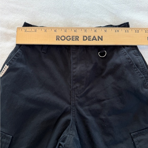 Fivestar General Low Rise Balloon Cargo Pants XS | Y2K Streetwear Black - Picture 7 of 10